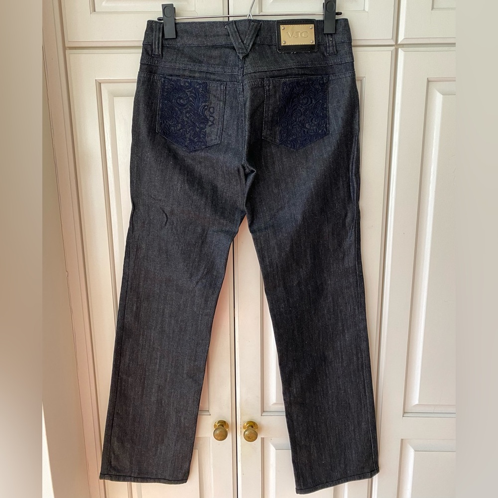 Versace Jeans Couture black denim embroidered pockets VJC Women waist 27